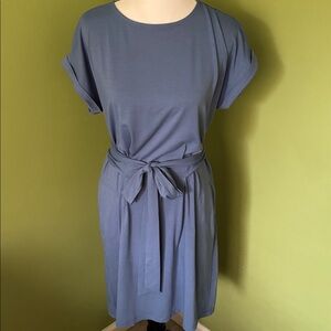 Bluffworks Threshold Blue Tie-waist T-shirt Dress